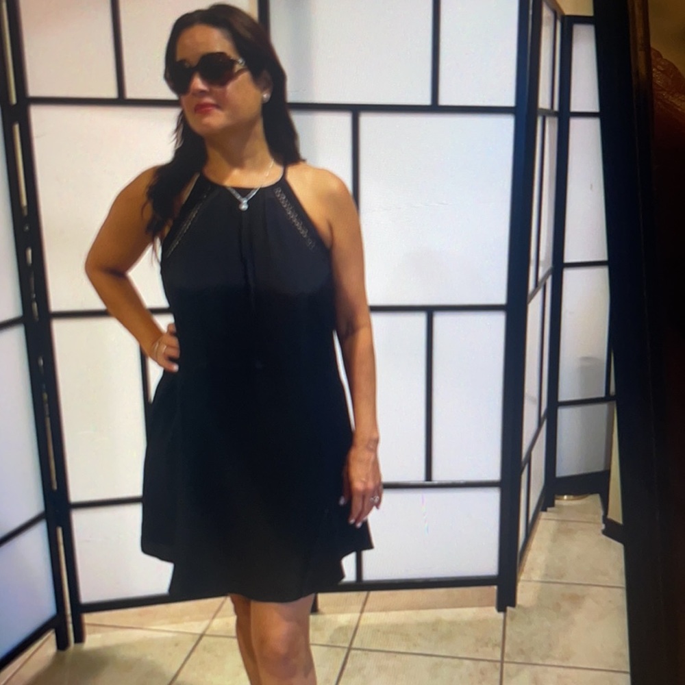 Southern tide black A-line dress